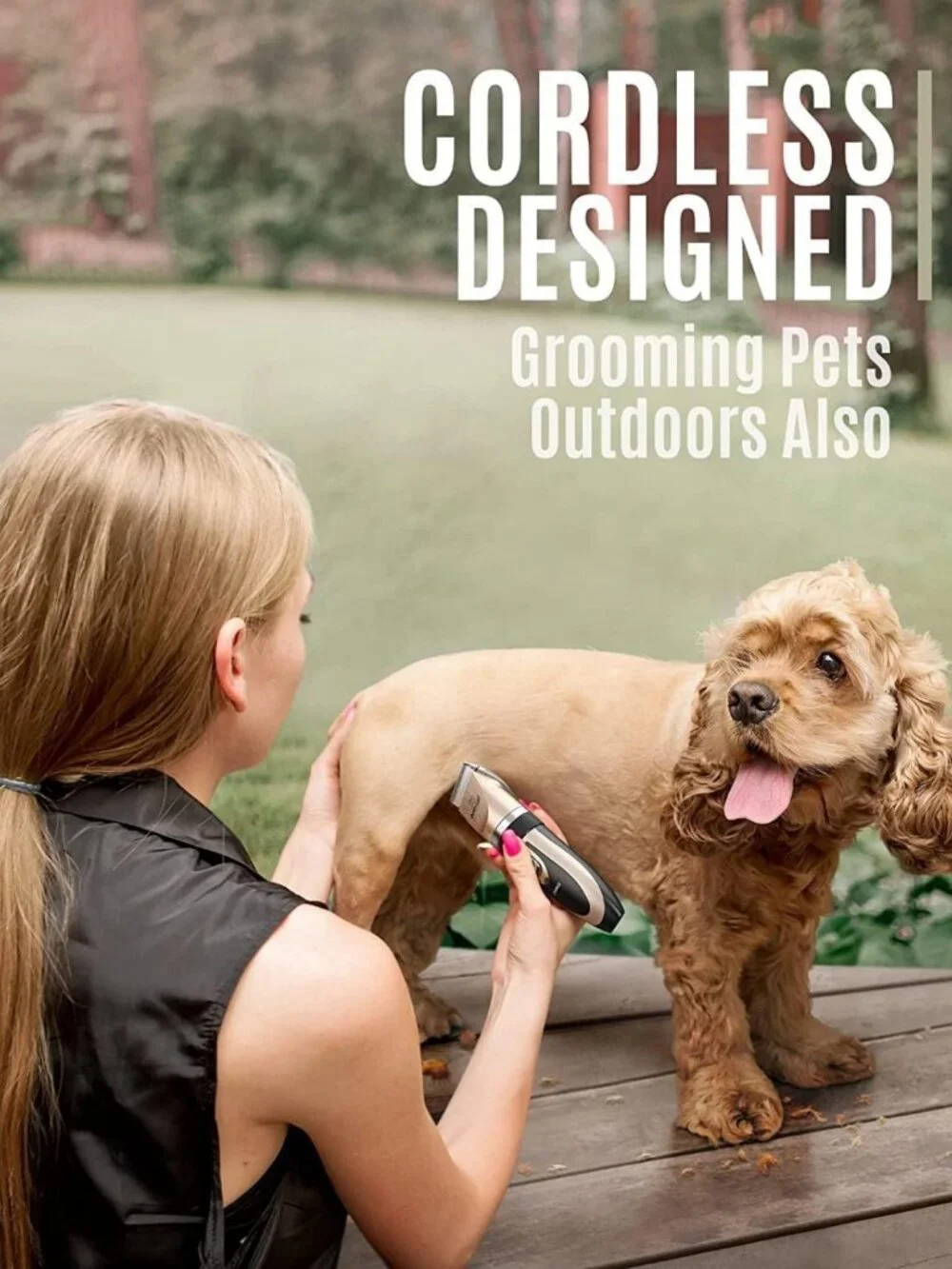 Low Noise Dog Clippers & Grooming Kit - Cordless Electric Pet Shaver Set